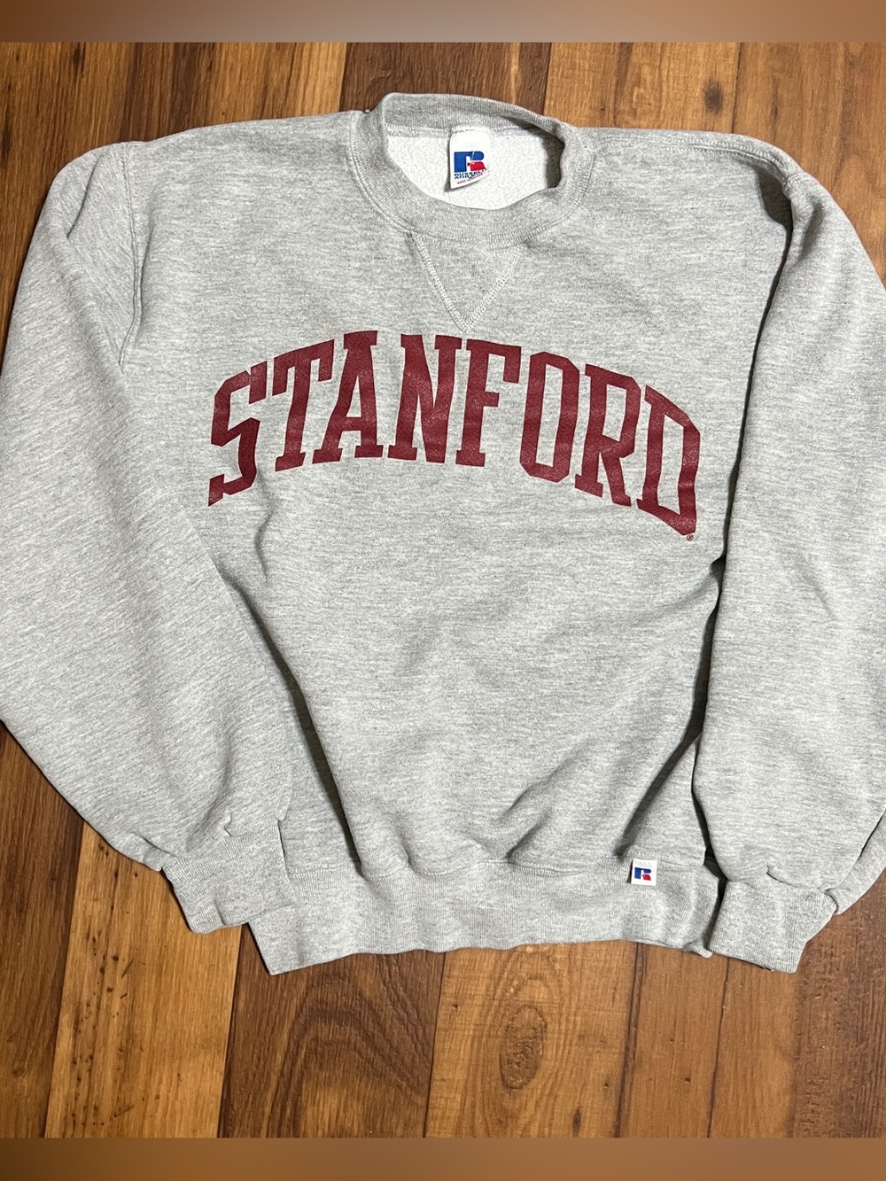 Vintage Russell Athletic Stanford University Sweatshirt Size S Grey Crewneck